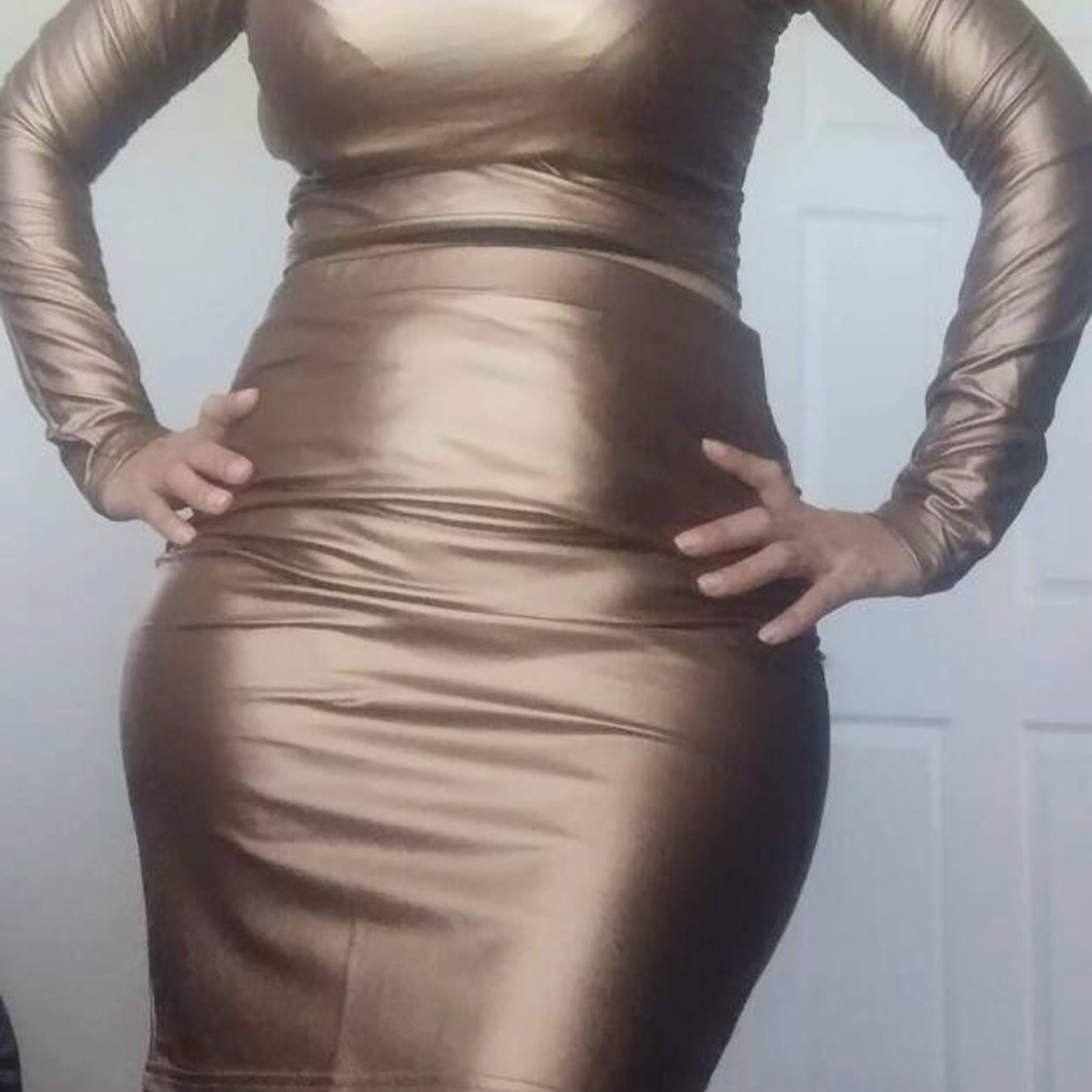 Elegant Metallic Dress